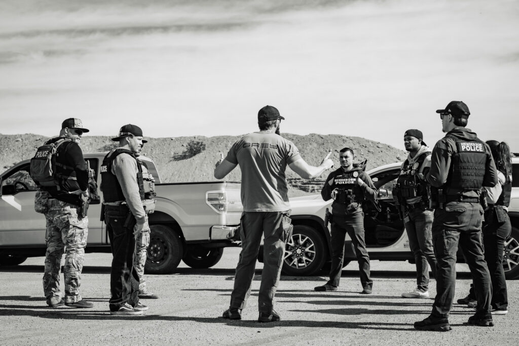 Lead instructor from High Threat Training Group teaching the importance of teamwork and communication during tactical training