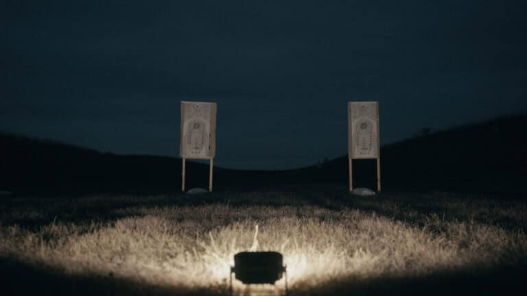 Targets illuminated from the front during low-light training to demonstrate subject identification.